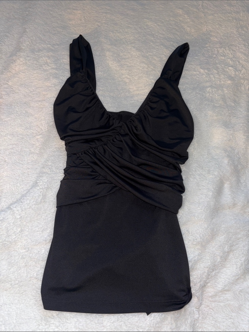 Sabora Black Ruched Swim Tankini